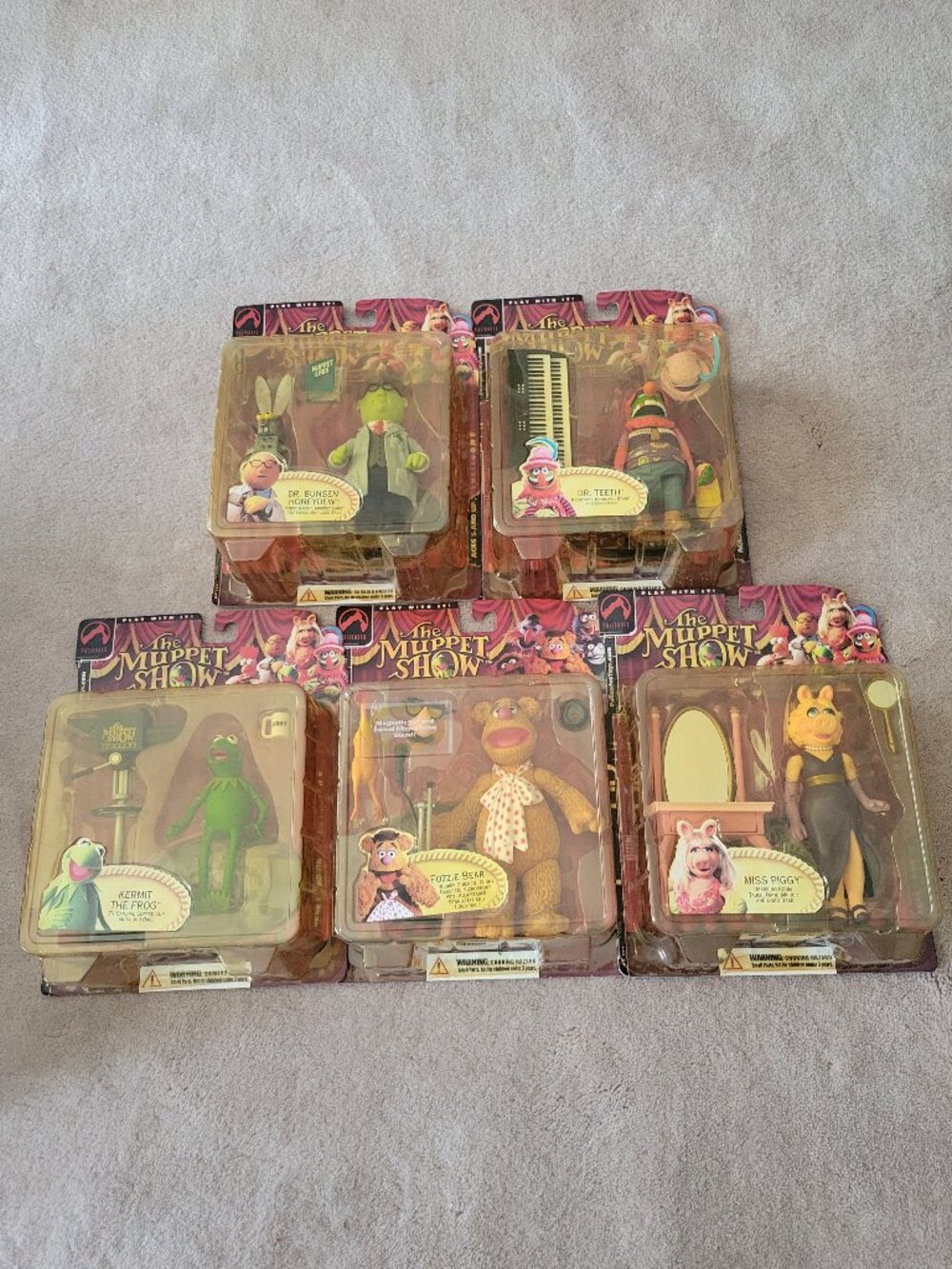 The Muppets 25 Anniversary Lot of 5 Figures Vintage Palisades Toys NWT